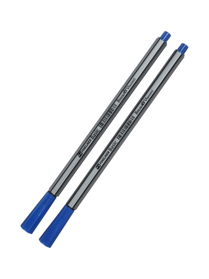 Ручка капиллярная BrunoVisconti. Basic FINELINER, синий стержень, узел 0.4 мм