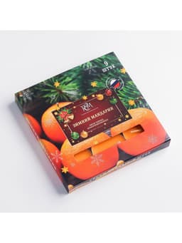 Свечи ароматические чайные «Зимний мандарин», 10 г, 9 шт.