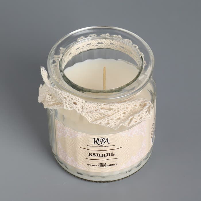 Ароматическая свеча в банке «Ваниль», 180 г, время горения 45 ч