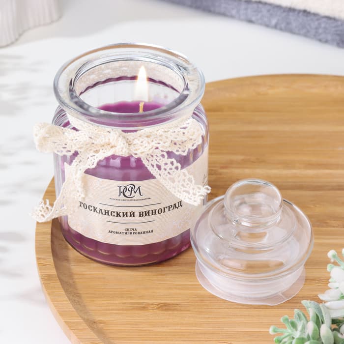 Ароматическая свеча в банке «Тосканский виноград», 180 г, время горения 45 ч