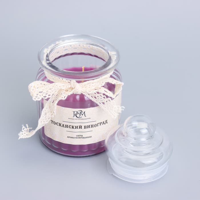Ароматическая свеча в банке «Тосканский виноград», 180 г, время горения 45 ч