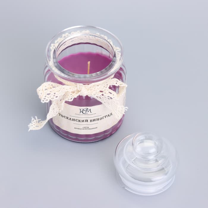 Ароматическая свеча в банке «Тосканский виноград», 180 г, время горения 45 ч