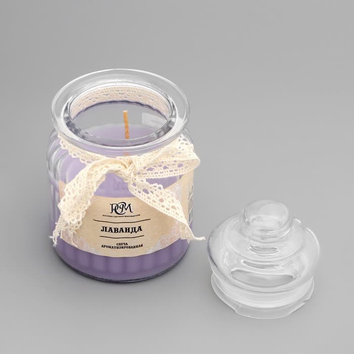 Ароматическая свеча в банке «Лаванда», 180 г, время горения 45 ч