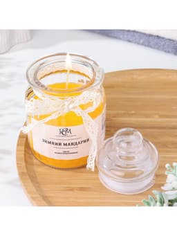 Ароматическая свеча в банке «Зимний мандарин» 180 г, время горения 45 ч