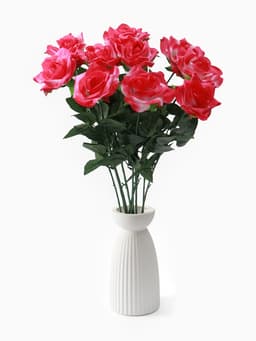 Цветы искусственные «Роза», h=56 см, d=8.5 см, розовые