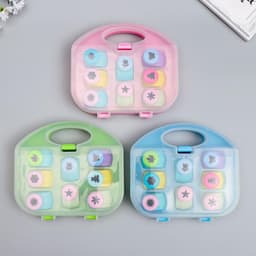 Набор фигурных дыроколов в сундучке (набор 8 шт.), 17×19×4.5 см, МИКС