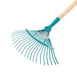 Грабли веерные, пластинчатые, 20 зубцов, металл, деревянный черенок