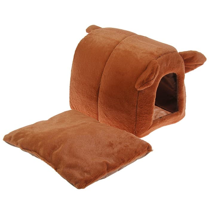 Домик для животных «Норка», 28×28×35 см, плюш, цвет МИКС