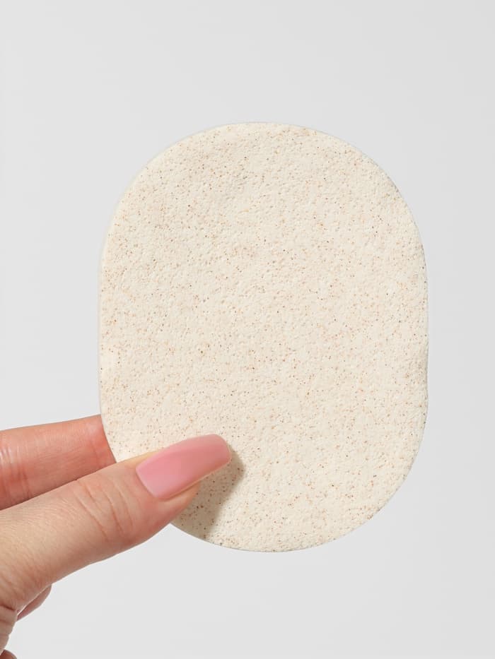 Спонж для умывания «Умывашка», 11×8×2 см, бежевый