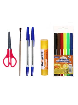 Набор первоклассника, 42 предмета, Calligrata «Классический», в картонной коробке