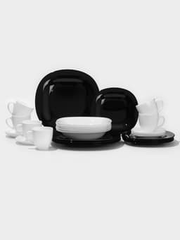 Сервиз столовый Luminarc Carine White&Black, 30 предметов, стеклокерамика, белый, чёрный