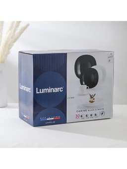 Сервиз столовый Luminarc Carine White&Black, 30 предметов, стеклокерамика, белый, чёрный