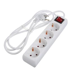 Удлинитель Luazon Lighting, 4 розетки, 1.8 м, 10 А, 2200 Вт, 3×1.5 мм2, заземление, выключатель