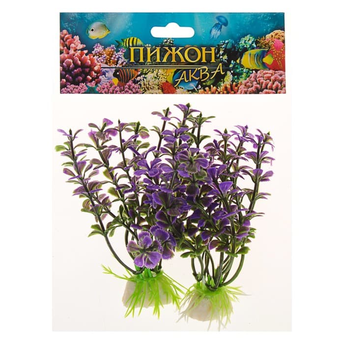 Набор растений для аквариума и террариума - 2 шт., 10 см