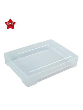 Контейнер для документов Стамм А4, 245×330×63 мм, пластик, прозрачный, прочный, вместительный