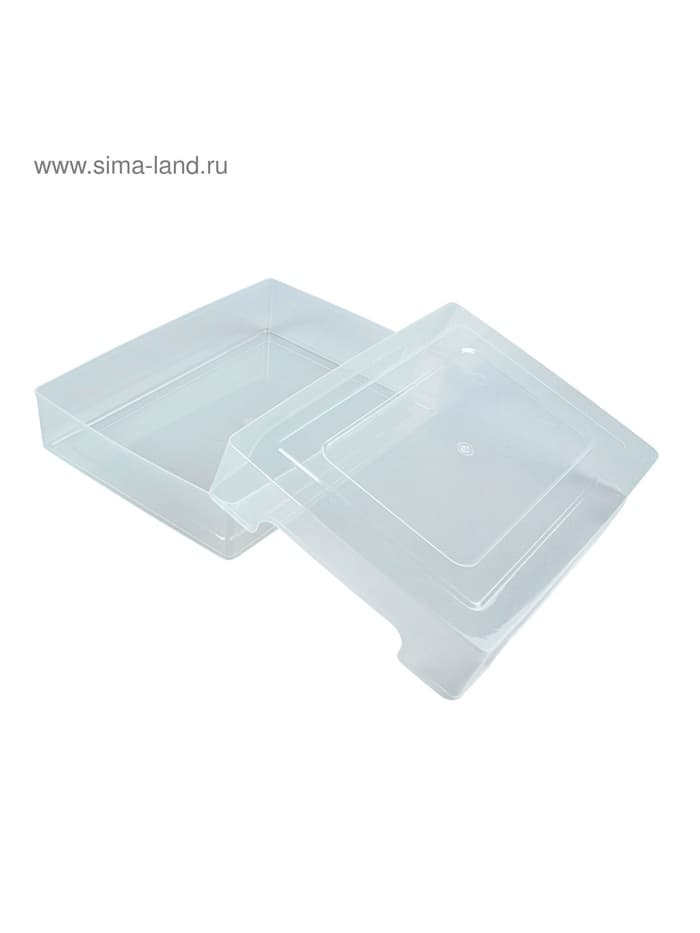 Контейнер для документов Стамм А4, 245×330×63 мм, пластик, прозрачный, прочный, вместительный