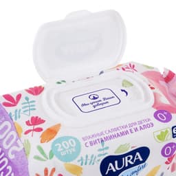 Влажные салфетки Aura Ultra Comfort, для детей, 200 шт.