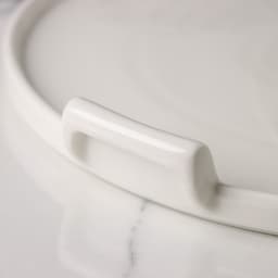 Блюдо для подачи с клош крышкой Valencia, 31×28×19 см, керамика, стекло, белое