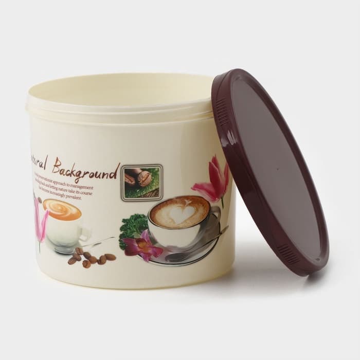 Контейнеры для хранения сыпучих Доляна, набор 6 шт.: 0.15 л, 0.3 л, 0.4 л, 0.5 л, 0.8 л, 1 л, пластик, рисунок МИКС