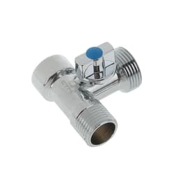 Кран шаровой «СТМ», трехпроходной, 1/2"х3/4"х1/2", для бытовых приборов, хромированный