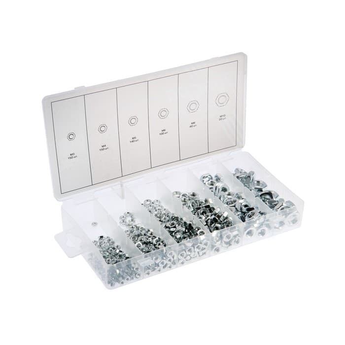 Набор гаек шестигранных ТУНДРА krep, 600 предметов