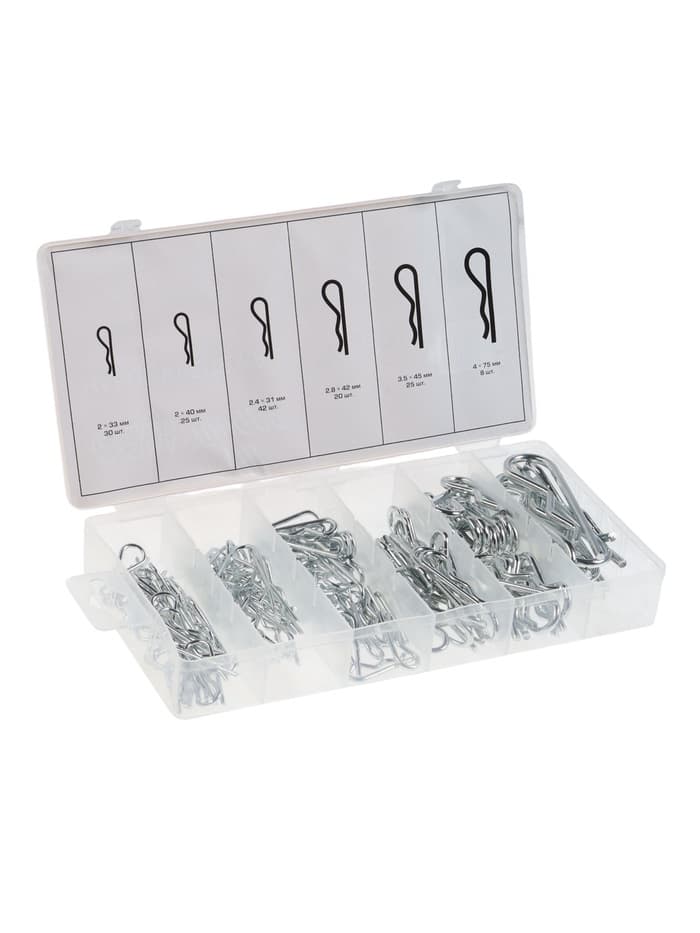 Набор шплинтов с фиксацией ТУНДРА krep, 150 предметов