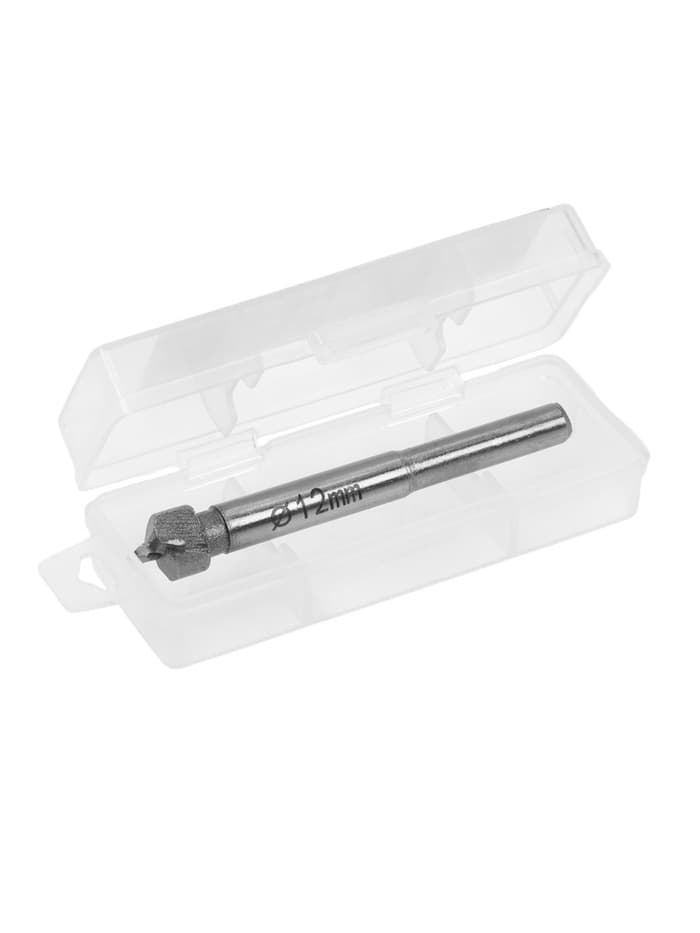 Сверло Форстнера ТУНДРА, твердосплавные пластины, цилиндрический хвостовик, 12 мм