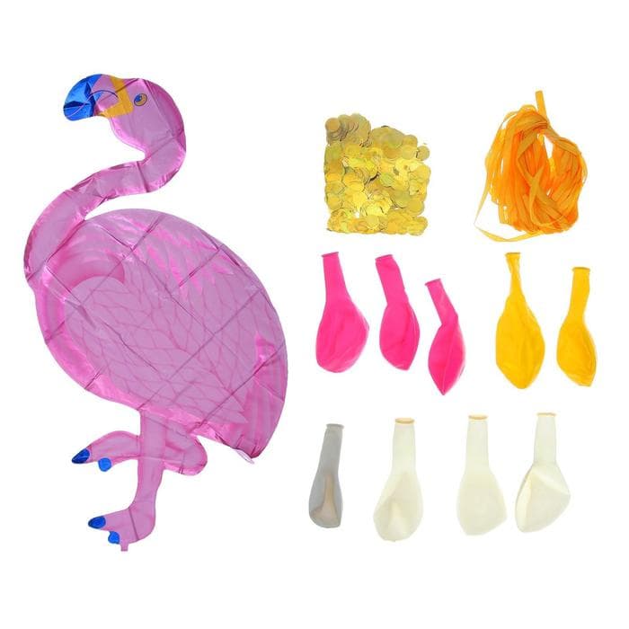 Воздушные шары, букет «Фламинго», набор 10 шт., с конфетти
