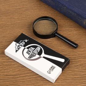 Лупа классическая 6х Мастер К, d=5 см, чёрная