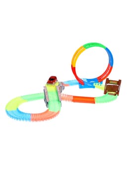 Автотрек «Магический Трек», гибкий, светится в темноте, 132/145 детали, мёртвая петля, МИКС