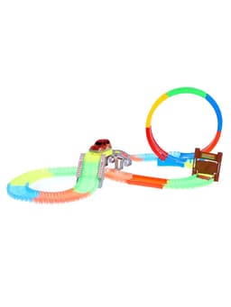 Автотрек «Магический Трек», гибкий, светится в темноте, 132/145 детали, мёртвая петля, МИКС