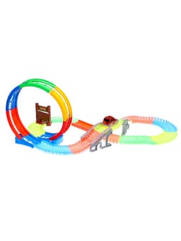 Автотрек «Магический Трек», гибкий, светится в темноте, 132/145 детали, мёртвая петля, МИКС