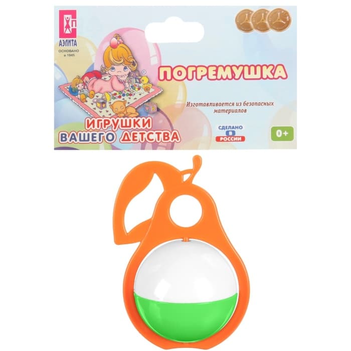 Погремушка «Груша», цвет МИКС, Аэлита