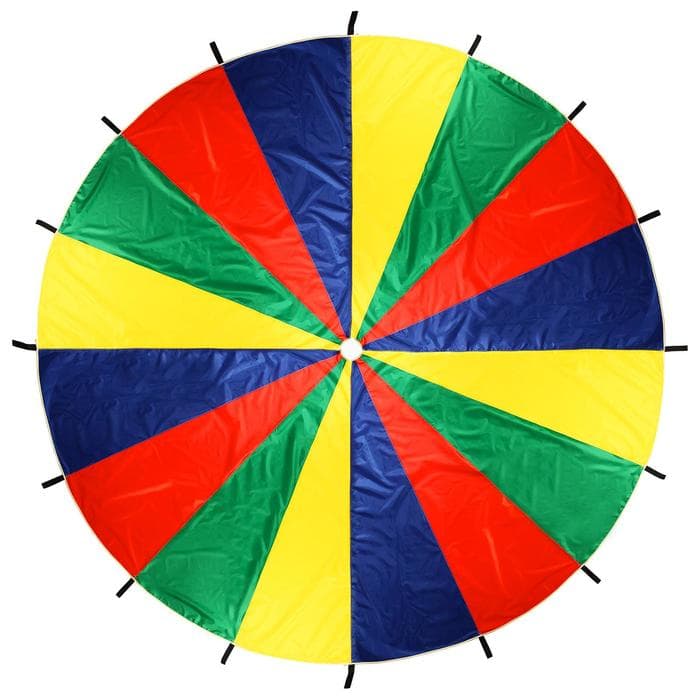 Парашют 16 секторов, 4 цвета, d=3 м, цвета МИКС