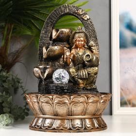 Фонтан настольный с подсветкой «Лакшми в арке с водопадом», от сети, 40×27×27 см