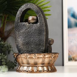 Фонтан настольный с подсветкой «Лакшми в арке с водопадом», от сети, 40×27×27 см