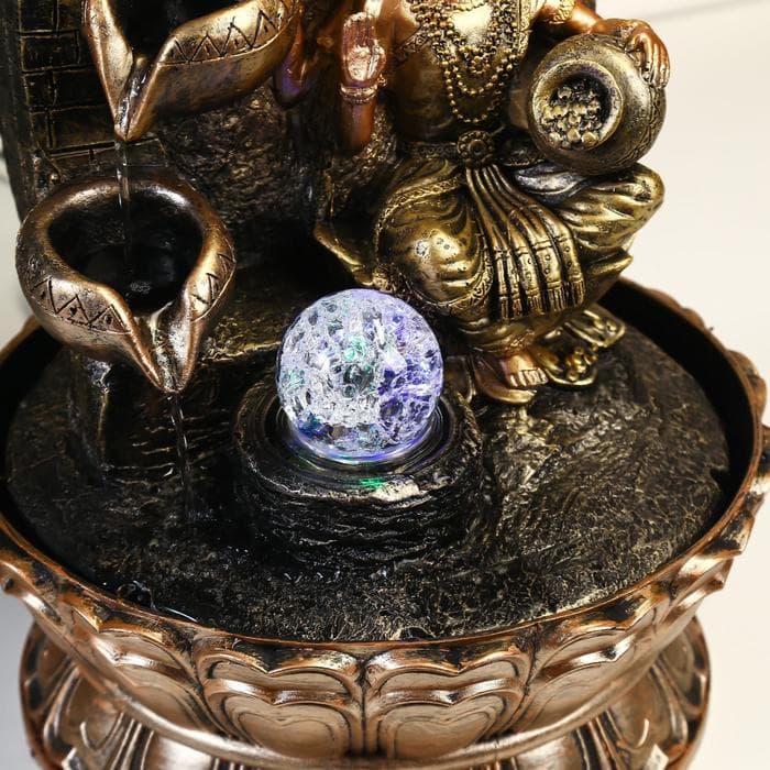 Фонтан настольный с подсветкой «Лакшми в арке с водопадом», от сети, 40×27×27 см