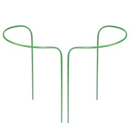 Кустодержатель, d=50 см, h=90 см, ножка d=1 см, металл, набор 2 шт., зелёный