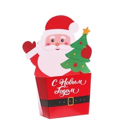 Снек-бокс для попкорна и снеков «С Новым годом!», дед мороз