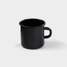 Кружка эмалированная, 400 мл, чёрная