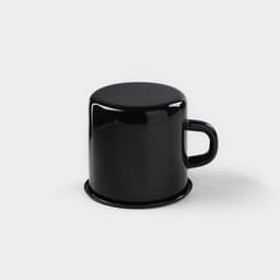 Кружка эмалированная, 400 мл, чёрная