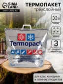 Термопакет трёхслойный, металлизированный, 60×55 см, для еды, холодных и горячих продуктов