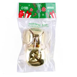 Бубенчики для рукоделия, набор 2 шт., размер 1 шт. — 3.5 см, золотой