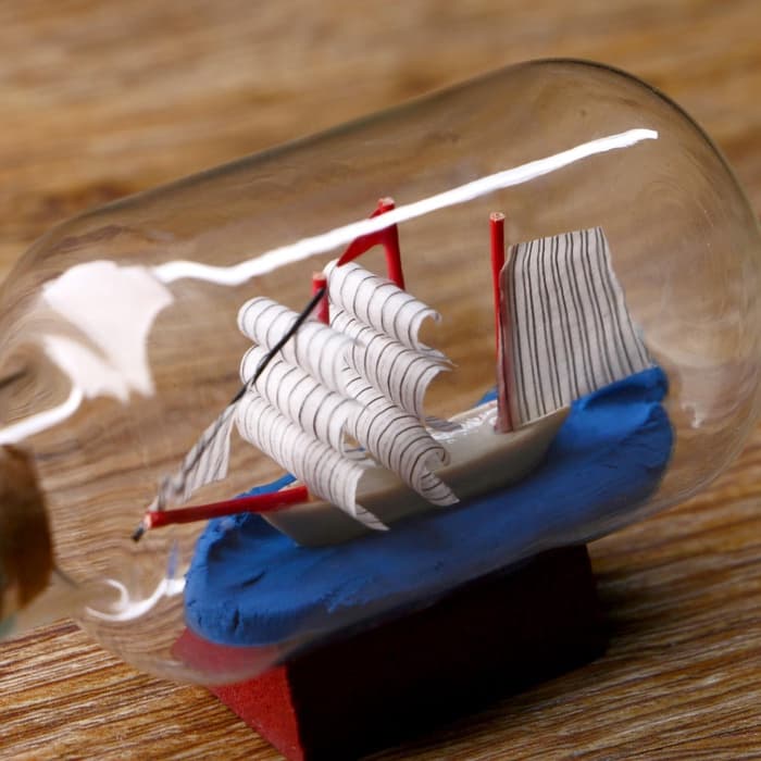 Корабль в бутылке «Анна», 7.5×4.2×5 см, паруса, МИКС