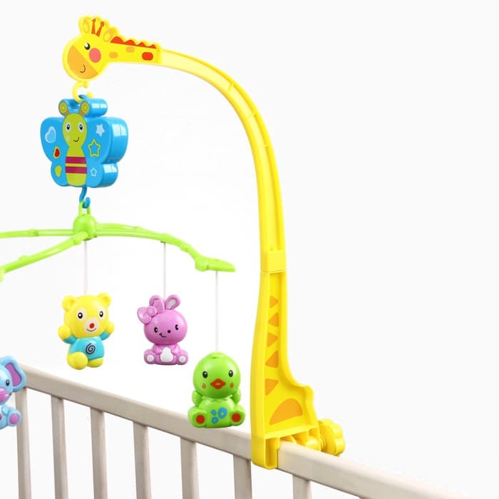 Мобиль музыкальный на кроватку Крошка Я «Бабочка. Малыш зоо», заводной,