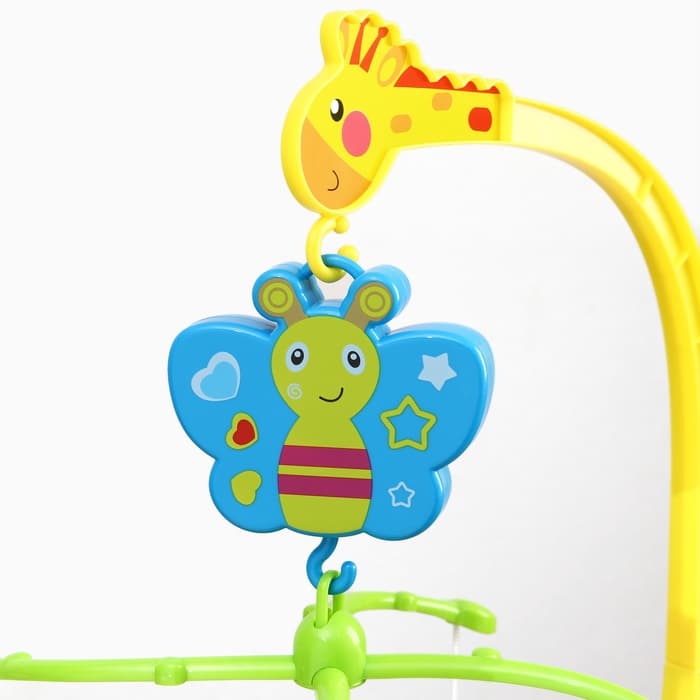 Мобиль музыкальный на кроватку Крошка Я «Бабочка. Малыш зоо», заводной,