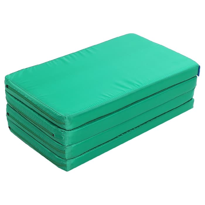 Мат ONLYTOP, 120×50×4 см, 3 сложения, зелёный