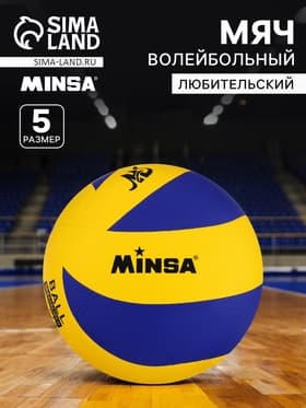 Волейбольный мяч MINSA, клееный, 8 панелей, размер 5, PVC