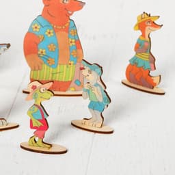 Кукольный театр сказки на столе БОЛЬШОЙ СЛОН «Теремок», высота фигурок: 4-12 см, толщина: 3 мм