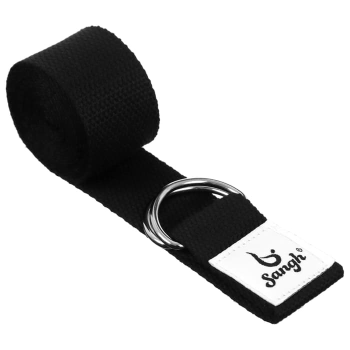 Набор для йоги Sangh: блок, ремень, цвет чёрный